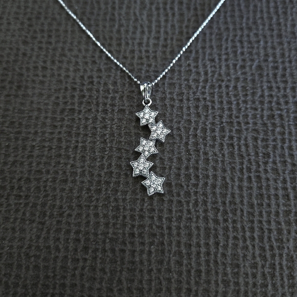 bleu💙 sage Cascading Stars⭐️ Pendant Necklace ☆BONUS PENDANT WITH PURCHASE☆ - Picture 12 of 15